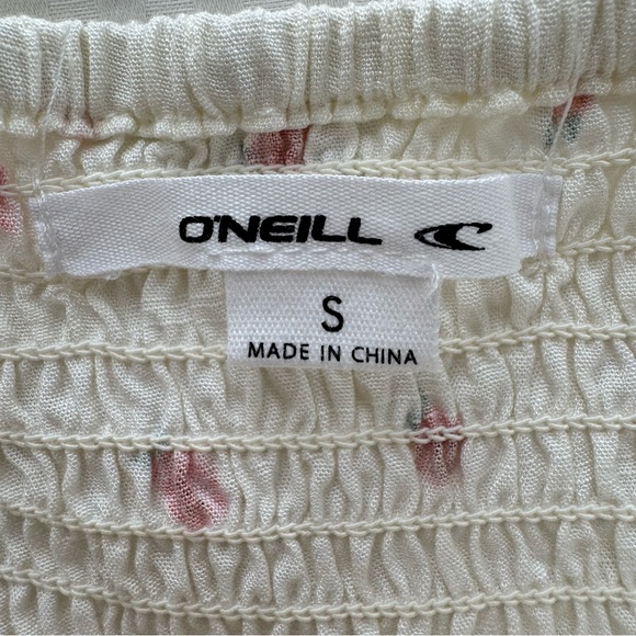 NWT O’Neill White Floral Jumper Cottagecore Off-Shoulder Spring Size S - Picture 8 of 12